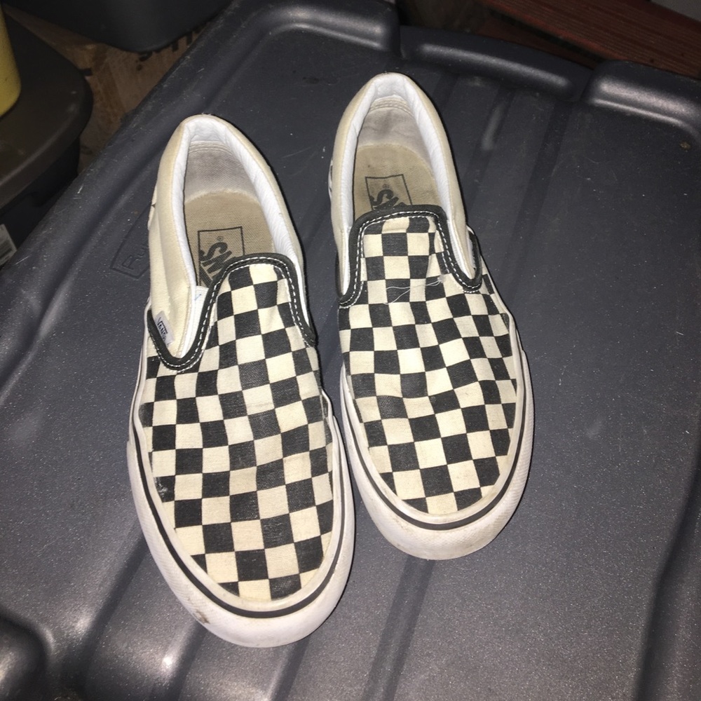 Platform checkered vans